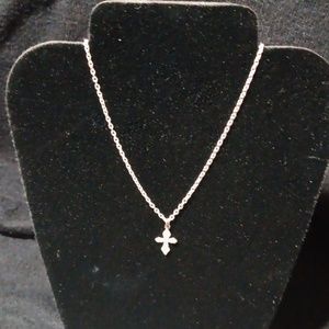 Silver cross necklace